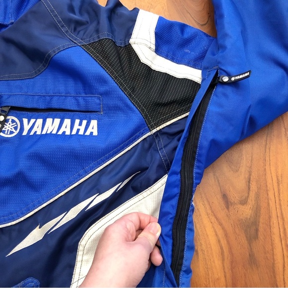 YAMAHA Motorcycle Blue & White Jacket with Removable Inner Liner Medium - Large - Picture 6 of 16